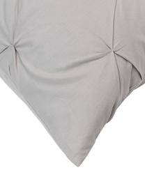 Baumwollperkal-Kopfkissenbezug Brody mit Steppmuster in Origami-Optik, Webart: Perkal Fadendichte 200 TC, Grau, B 40 x L 80 cm