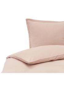 Biancheria da letto in lino lavato rosa Nature, Mezzo lino
(52% lino, 48% cotone)

Densità dei fili 108 TC, qualità standard

Il mezzo lino offre una sensazione piacevole e ha un naturale aspetto sgualcito, che viene esaltato dall'effetto stonewash. Assorbe fino al 35% di umidità, si asciuga molto rapidamente e ha un effetto piacevolmente rinfrescante nelle notti d'estate. L'elevata resistenza allo strappo rende il mezzo lino resistente all'abrasione e all'usura, Rosa cipria, Larg. 155 x Lung. 200 cm
