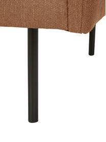Poltrona con gambe in metallo Moby, Rivestimento: poliestere Il rivestiment, Struttura: legno di pino massiccio, , Gambe: metallo verniciato a polv, Tessuto color torrone, Larg. 90 x Prof. 90 cm