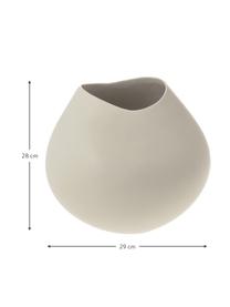 Ručně vyrobená kameninová váza Opium, Kamenina, Krémová, Ø 29 cm, V 28 cm