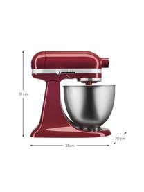 Küchenmaschine Artisan Mini in Rot, Gehäuse: Zinkdruckguss, Schüssel: Edelstahl, Rot, glänzend, B 31 x H 31 cm