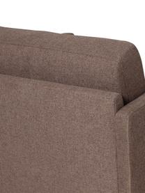 Fauteuil avec pieds en métal Fluente, Tissu marron, larg. 74 x haut. 85 cm