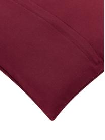 Bestickte Kissenhülle Joy in Rot, Vorderseite: 75% Wolle, 25% Nylon, Rückseite: 100% Baumwolle, Rot, 45 x 45 cm