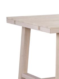 Tavolo in legno massello Brooklyn, 220x95 cm, Legno massello di rovere, sbiancato e oliato, Legno di quercia sbiancato, Larg. 220 x Prof. 95 cm