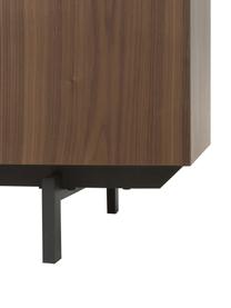 Drehtürenschrank Germina, 3-türig, Korpus: Mitteldichte Holzfaserpla, Füße: Metall, pulverbeschichtet, Braun, B 155 x H 200 cm