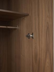 Drehtürenschrank Germina, 3-türig, Korpus: Mitteldichte Holzfaserpla, Füße: Metall, pulverbeschichtet, Braun, B 155 x H 200 cm