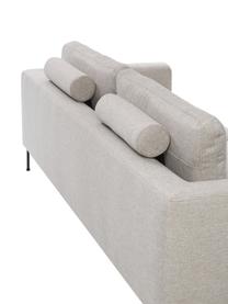 Sofa z metalowymi nogami Cucita (3-osobowa), Tapicerka: tkanina (100% poliester) , Stelaż: lite drewno sosnowe z cer, Nogi: metal lakierowany, Beżowa tkanina, S 228 x G 94 cm