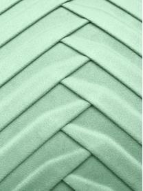 Samt-Kissenhülle Lucie mit Struktur-Oberfläche, 100% Samt (Polyester), Grün, B 30 x L 50 cm