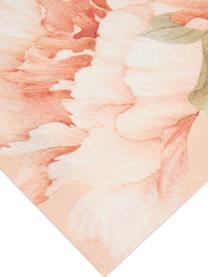 Chemin de table en coton imprimé fleurs Peony, 100 % coton, Rose, motif floral, larg. 40 x long. 145 cm