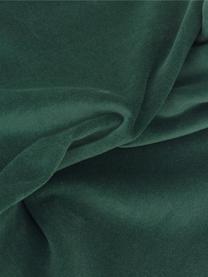Federa cuscino divano in velluto verde smeraldo Dana, 100% velluto di cotone, Verde smeraldo, Larg. 50 x Lung. 50 cm