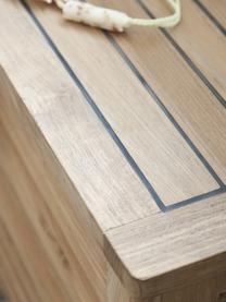 Schmale Auflagentruhe Storage aus Teakholz, Korpus: Teakholz, geschliffen, Teakholz, B 90 x H 48 cm