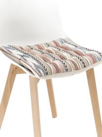 Baumwoll-Sitzkissen Maja im Ethno Style, Bezug: 100% Baumwolle, Beige, Mehrfarbig, B 40 x L 40 cm