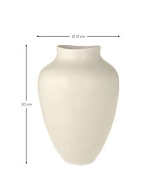Handgefertigte Vase Latona in Cremeweiß, Steingut, Cremeweiß, Ø 27 x H 41 cm