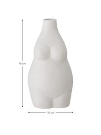 Design-Vase Elora aus Steingut, Steingut, Weiß, B 10 x H 18 cm