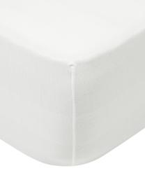 Prześcieradło z jerseyu z gumką Lara, Kremowobiały, S 90 x D 200 cm, W 25 cm