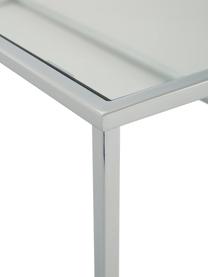 Mesa de centro Maya, tablero de vidrio, Tablero: vidrio laminado, Estructura: metal cromado, Transparente, cromo, An 110 x F 50 cm