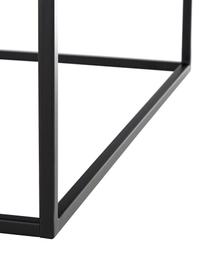 Marmeren salontafel Alys, Tafelblad: marmer, Frame: gepoedercoat metaal, Witte marmer, zwart, B 80 cm x H 40 cm