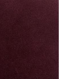 Einfarbige Samt-Kissenhülle Dana, 100 % Baumwollsamt, Burgund, B 40 x L 40 cm