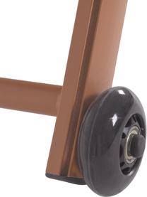 Tumbona con ruedas Taylor, Superficie: plástico, Estructura: aluminio con pintura en p, Ruedas: plástico, Marrón, An 70 x L 182