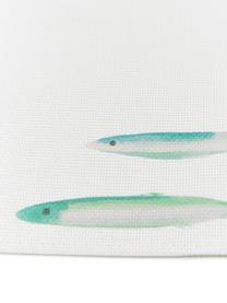 Manteles individuales de plástico Bordemer, 2 uds., Plástico, Blanco, tonos azules y grises, An 30 x L 45 cm