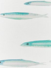 Manteles individuales de plástico Bordemer, 2 uds., Plástico, Blanco, tonos azules y grises, An 30 x L 45 cm