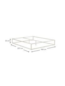 Łóżko z metalu Neptun, Metal malowany proszkowo, Beżowy, S 160 x D 200 cm