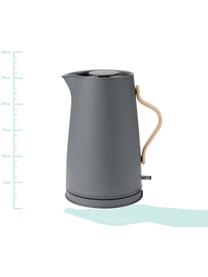 Hervidor Emma, edición especial, Estructura: acero inoxidable, Asa: madera de haya, Gris, 1,2 L