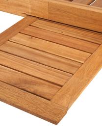 Gartenliege Somerset mit Auflage und ausziehbarem Tisch, Akazienholz, B 70 x L 200 cm
