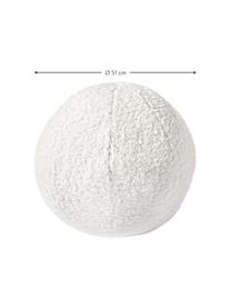 Měkký puf Cesar, Plyš (100 % polyester), Bílá, Ø 51 cm, V 51 cm