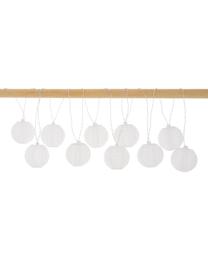 Guirnalda de luces solares LED Ball, 270 cm, 10 luces, Cable: plástico, Blanco, L 270 cm