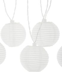 Solar Lichterkette Ball, 270 cm, 10 Lampions, Lampions: Reispapier, Weiß, L 270 cm