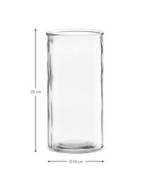 Jarrón de vidrio Cylinder, Vidrio, Transparente, Ø 10 x Al 20 cm