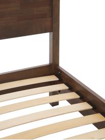 Cama con dosel de madera Retreat, Madera de mango con piezas en chapado de madera de teca, madera de caoba, madera mindi, Tonos marrones oscuros, 180 x 200 cm