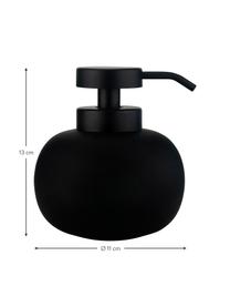Distributeur de savon Lotus, Noir, Ø 11 x haut. 13 cm