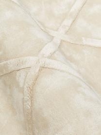 Tappeto rotondo in viscosa color crema con motivo rombi Shiny, Retro: 100% cotone, Crema, Ø 120 cm (taglia S)