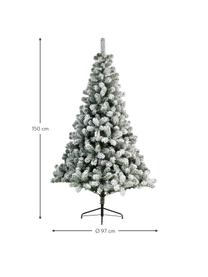 Künstlicher Weihnachtsbaum North Pole, beschneit, Fuß: Metall, beschichtet, Grün, Weiß, Ø 97 x H 150 cm