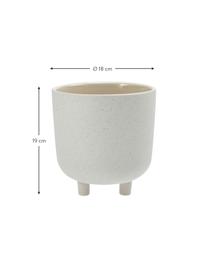 Übertopf Ivory aus Keramik, Keramik, Beige, gesprenkelt, Ø 18 x H 19 cm