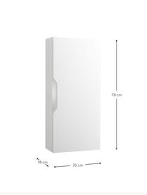 Mueble de baño Belsk, 35 cm, Estructura: aglomerado con lámina de , Estantes: vidrio, aglomerado con lá, Blanco, An 35 x Al 78 cm