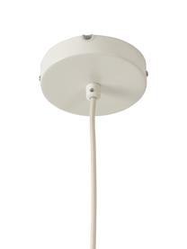 Hanglamp Beau van netstof in crèmekleur, Lampenkap: textiel, Baldakijn: gepoedercoat metaal, Crèmekleurig, Ø 60  x H 150 cm