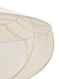 Lampada a sospensione in tessuto intrecciato Beau, Paralume: tessuto, Struttura: metallo verniciato a polv, Baldacchino: metallo verniciato a polv, Bianco crema, Ø 60 x Alt. 29 cm