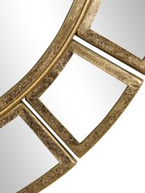Ronde wandspiegel Dinus met messingkleurige metalen lijst, Lijst: vermessingd metaal, Messingkleurig, Ø 78 x D 2 cm