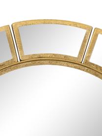 Ronde wandspiegel Amy met goudkleurige frame, Lijst: vermessingd metaal, Messingkleurig, Ø 78 x D 2 cm