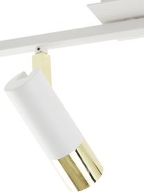 LED plafondspot Bobby in wit, Decoratie: gegalvaniseerd metaal, Wit, B 47 cm x H 13 cm