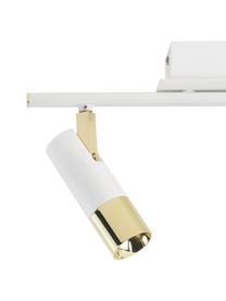 LED-Deckenstrahler Bobby-Gold, Baldachin: Metall, pulverbeschichtet, Weiß, Goldfarben, B 47 x H 13 cm
