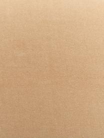 Effen fluwelen kussenhoes Dana in lichtbruin, 100% katoenfluweel, Lichtbruin, B 30 x L 50 cm