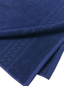 Komplet ręczników Cordelia, 3 elem., Ciemny niebieski, Komplet z różnymi rozmiarami