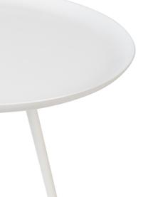 Tavolino in metallo bianco Frost, Metallo verniciato a polvere, Bianco, Ø 39 x Alt. 45 cm