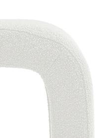 Tabuerte en tejido bouclé Penelope, Tapizado: tejido bouclé (100% polié, Estructura: metal, madera contrachapa, Bouclé blanco, An 61 x Al 46 cm