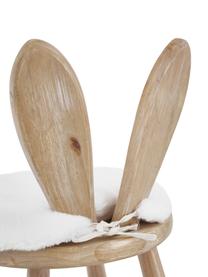 Silla infantil de madera con cojín Bunny, Madera de caucho, crema, An 34 x Al 55 cm
