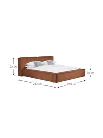 Cama tapizada Lennon, con espacio de almacenamiento, Tapizado: 100% poliéster Alta resis, Estructura: madera de pino maciza con, Patas: madera con certificado FS, Tejido turrón, An 200 x L 200 cm